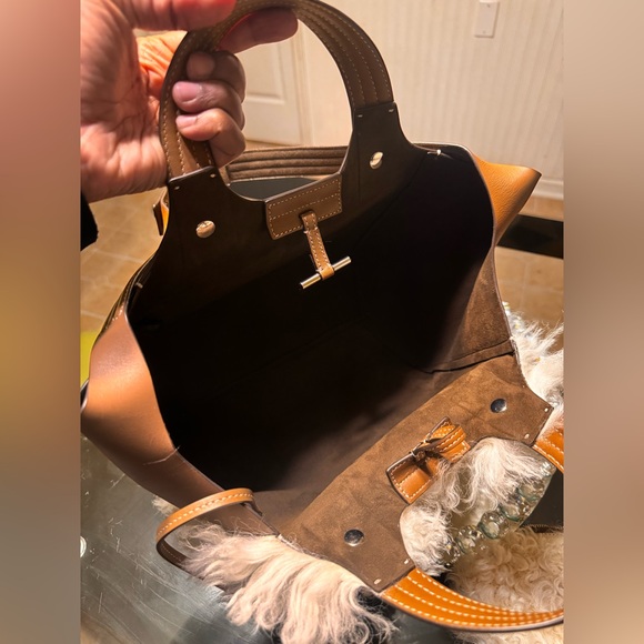 Tory Burch Rory Mini Shearling Tote. - Picture 12 of 15